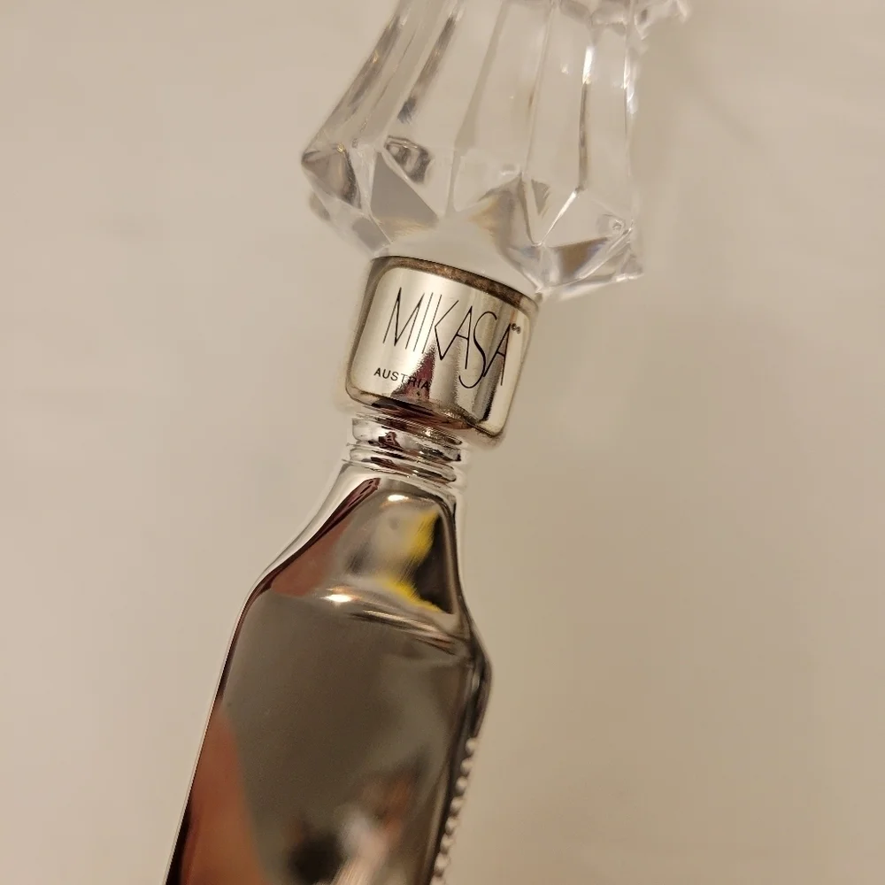 Mikasa Silver Plated Cake Knife Starshine Austrian Crystal Handle